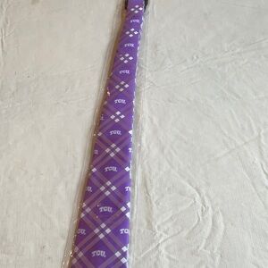 Purple Plaid TCU Tie NWT